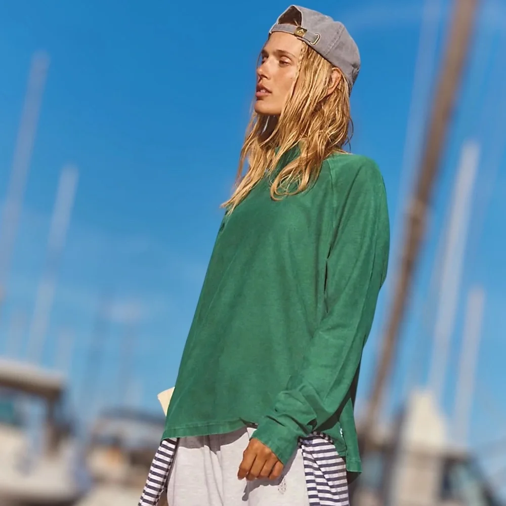 NEW Free People x FP Movement Restoration Layering Top in Green - Picture 4 of 13